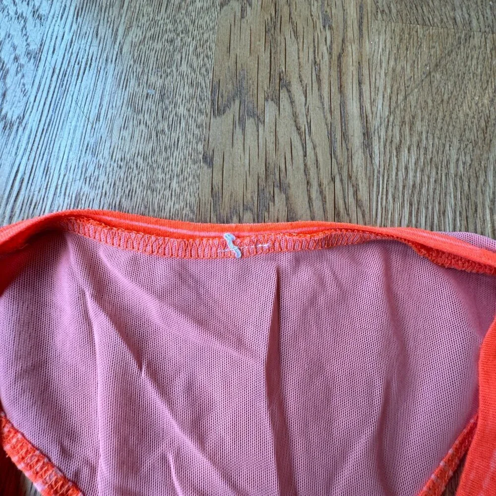 ALO Yoga Neon Orange Tank Top Crop Top